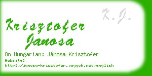 krisztofer janosa business card